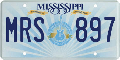 MS license plate MRS897