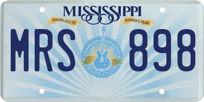 MS license plate MRS898