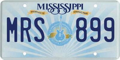 MS license plate MRS899