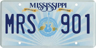 MS license plate MRS901
