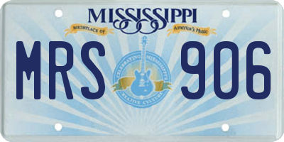 MS license plate MRS906