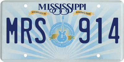 MS license plate MRS914