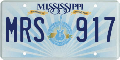 MS license plate MRS917