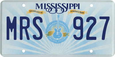 MS license plate MRS927