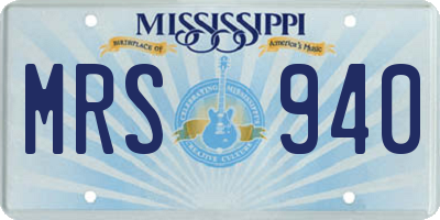 MS license plate MRS940
