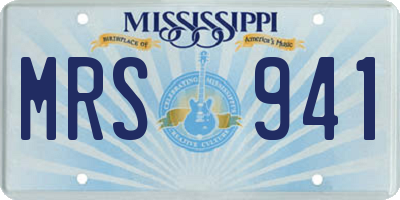 MS license plate MRS941