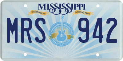 MS license plate MRS942