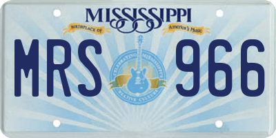 MS license plate MRS966