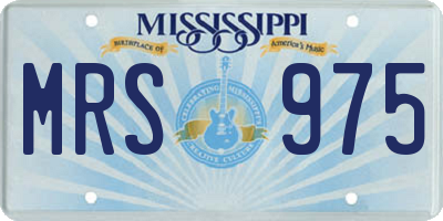 MS license plate MRS975