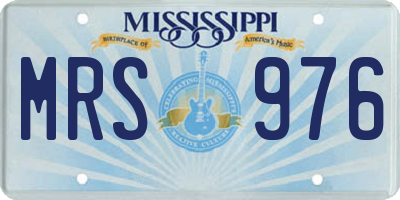 MS license plate MRS976