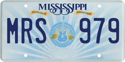 MS license plate MRS979