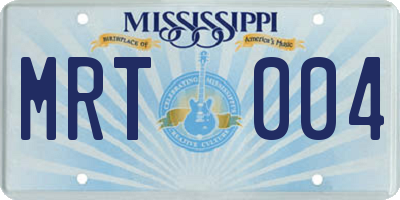 MS license plate MRT004