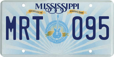MS license plate MRT095
