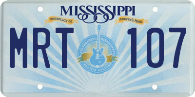 MS license plate MRT107