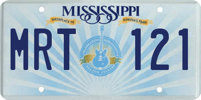 MS license plate MRT121
