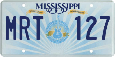 MS license plate MRT127