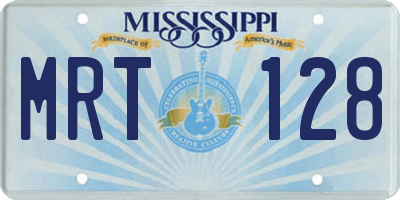 MS license plate MRT128
