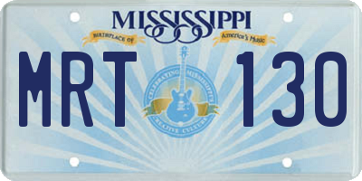 MS license plate MRT130