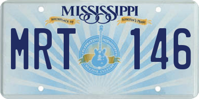 MS license plate MRT146