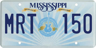 MS license plate MRT150