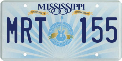 MS license plate MRT155