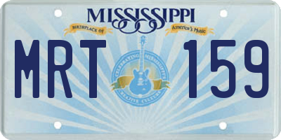 MS license plate MRT159