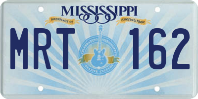 MS license plate MRT162