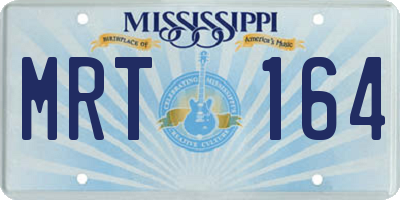 MS license plate MRT164