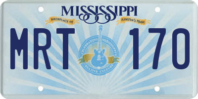 MS license plate MRT170