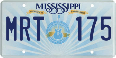 MS license plate MRT175