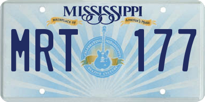 MS license plate MRT177