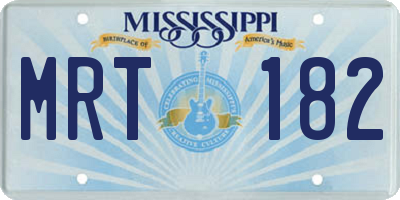 MS license plate MRT182