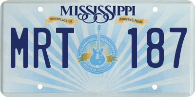 MS license plate MRT187