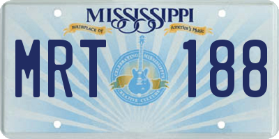 MS license plate MRT188