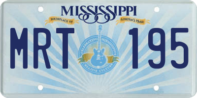 MS license plate MRT195