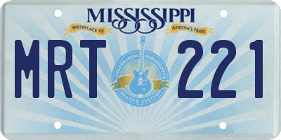 MS license plate MRT221