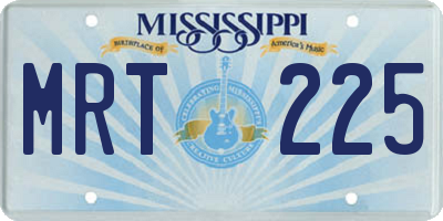 MS license plate MRT225