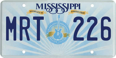 MS license plate MRT226