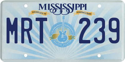 MS license plate MRT239