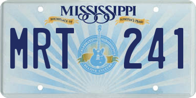 MS license plate MRT241