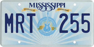 MS license plate MRT255