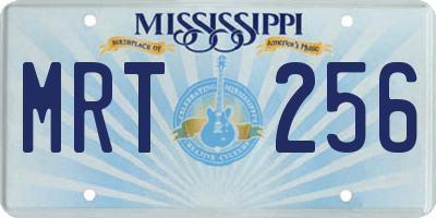 MS license plate MRT256