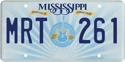 MS license plate MRT261