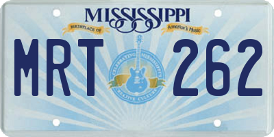 MS license plate MRT262