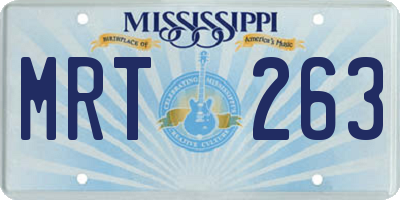 MS license plate MRT263