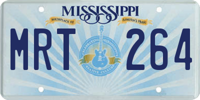 MS license plate MRT264
