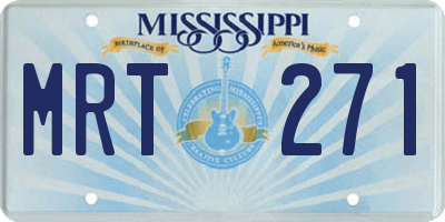 MS license plate MRT271