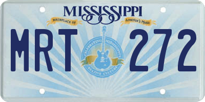 MS license plate MRT272