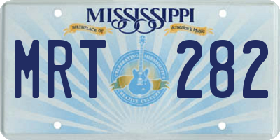 MS license plate MRT282