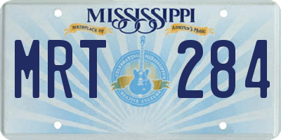 MS license plate MRT284